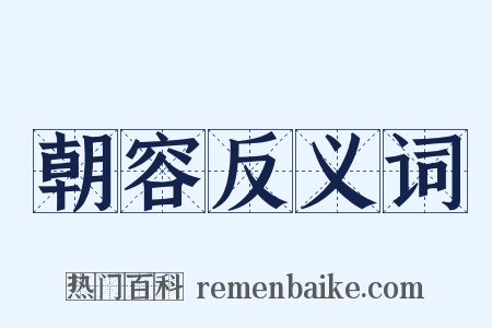 朝容反义词是什么意思的图片